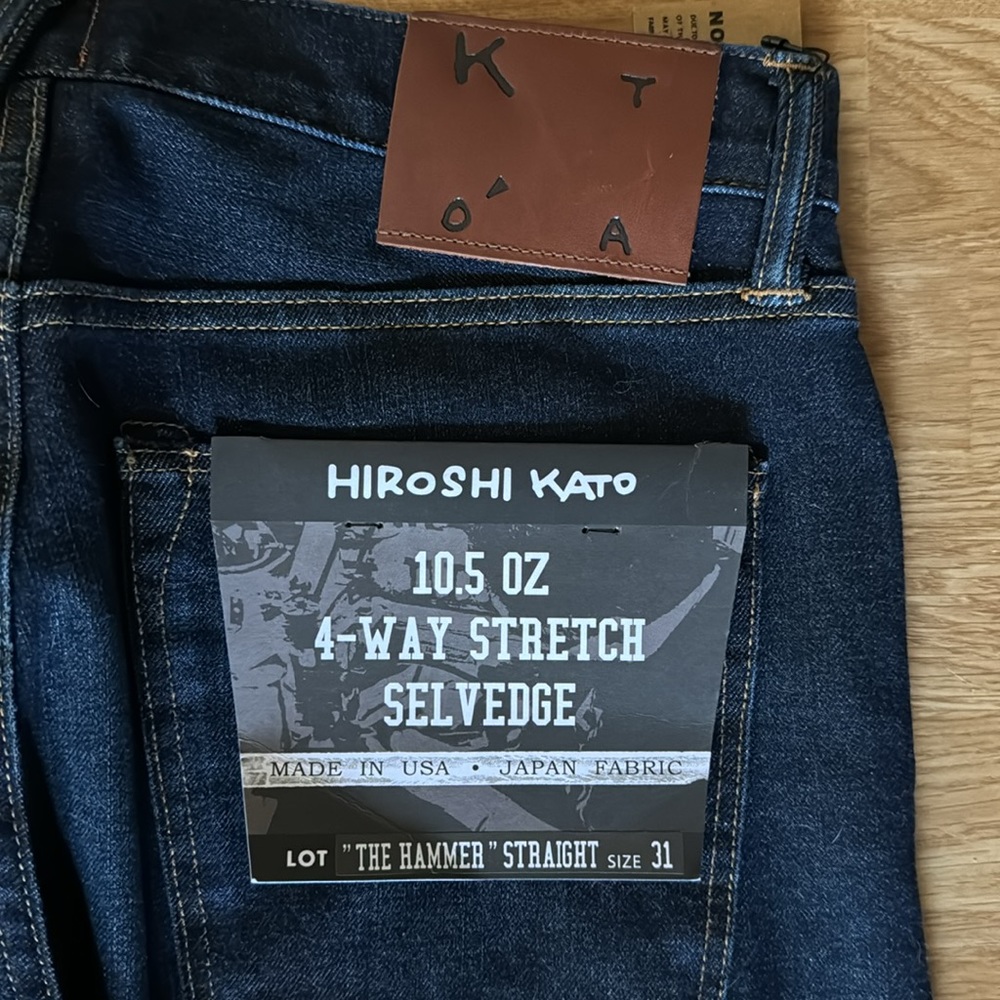 Hiroshi Kato 31/30 Hammer Straight- Dizzy 10.5oz Selvedge Jeans NWT